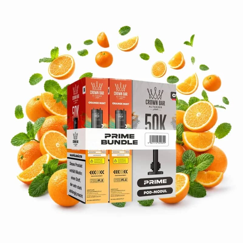 Alfakher 50K Hypermax Prime – Orange Mint Pod Bundle ohne Akkuträger