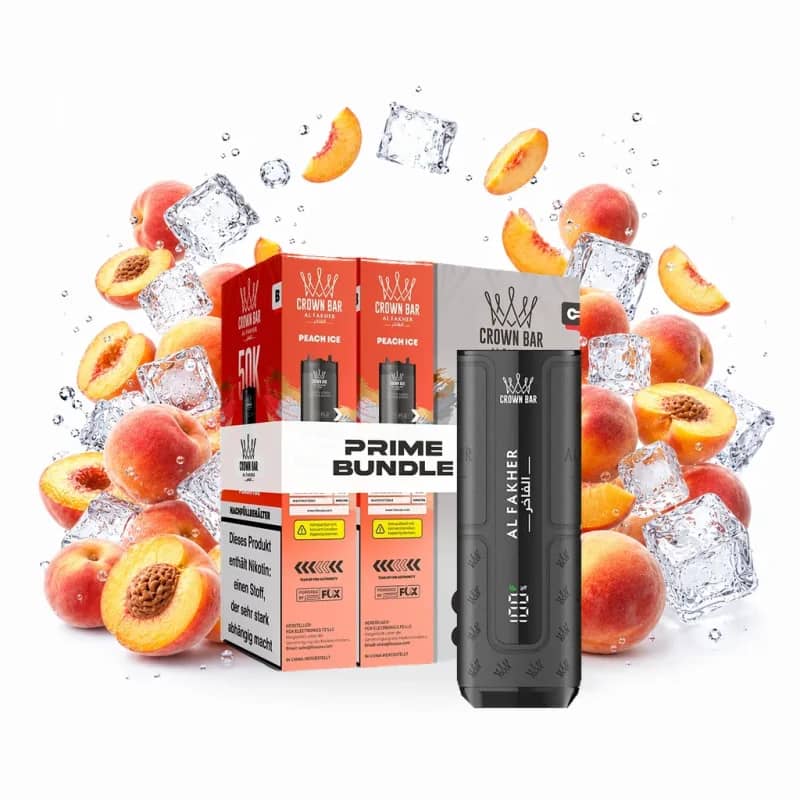 Alfakher 50K Hypermax Prime – Peach Ice Bundle mit Akkuträger