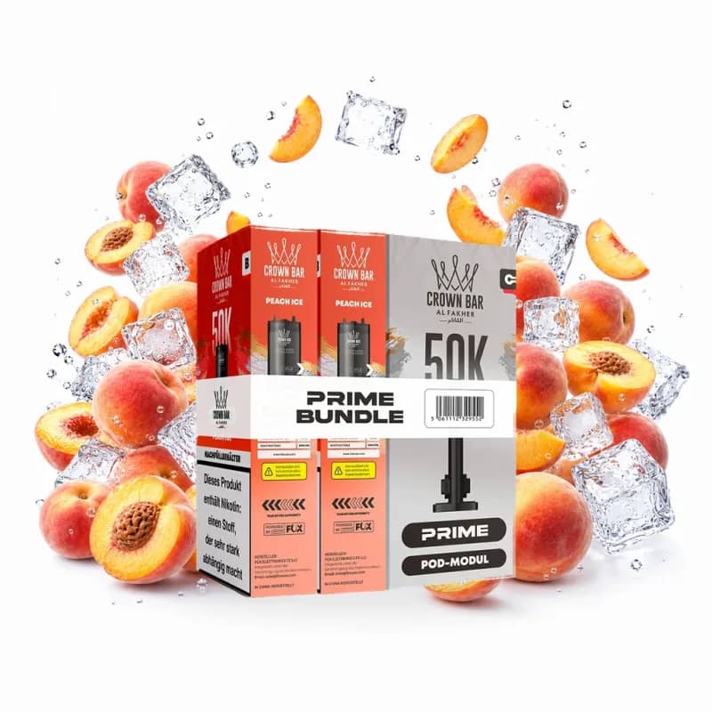 Alfakher 50K Hypermax Prime – Peach Ice Pod Bundle ohne Akkuträger