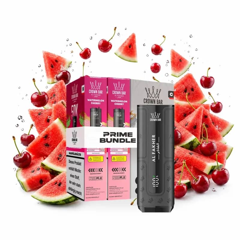 Alfakher 50K Hypermax Prime – Watermelon Cherry Bundle mit Akkuträger