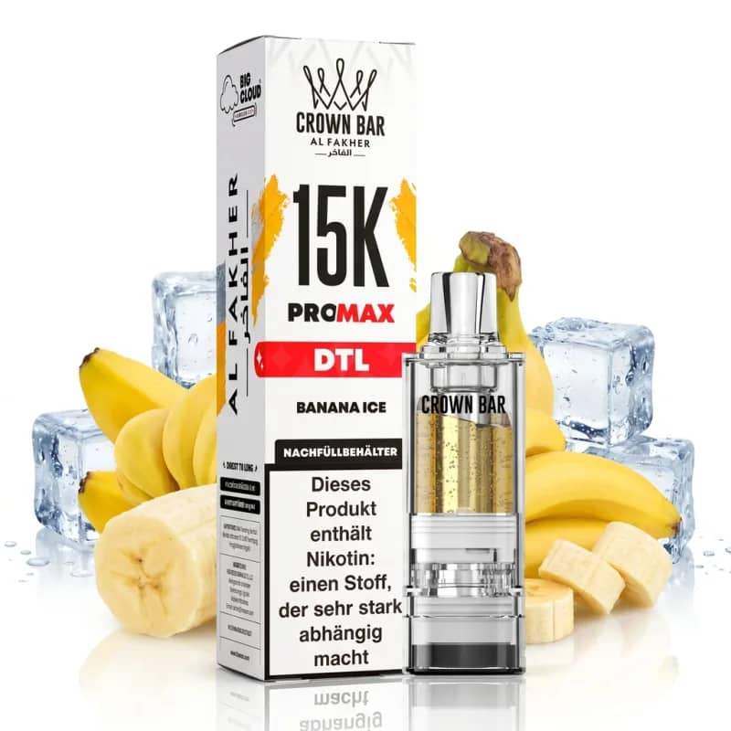 ALFAKHER CROWN BAR 15K PRO MAX - BANANA ICE - POD