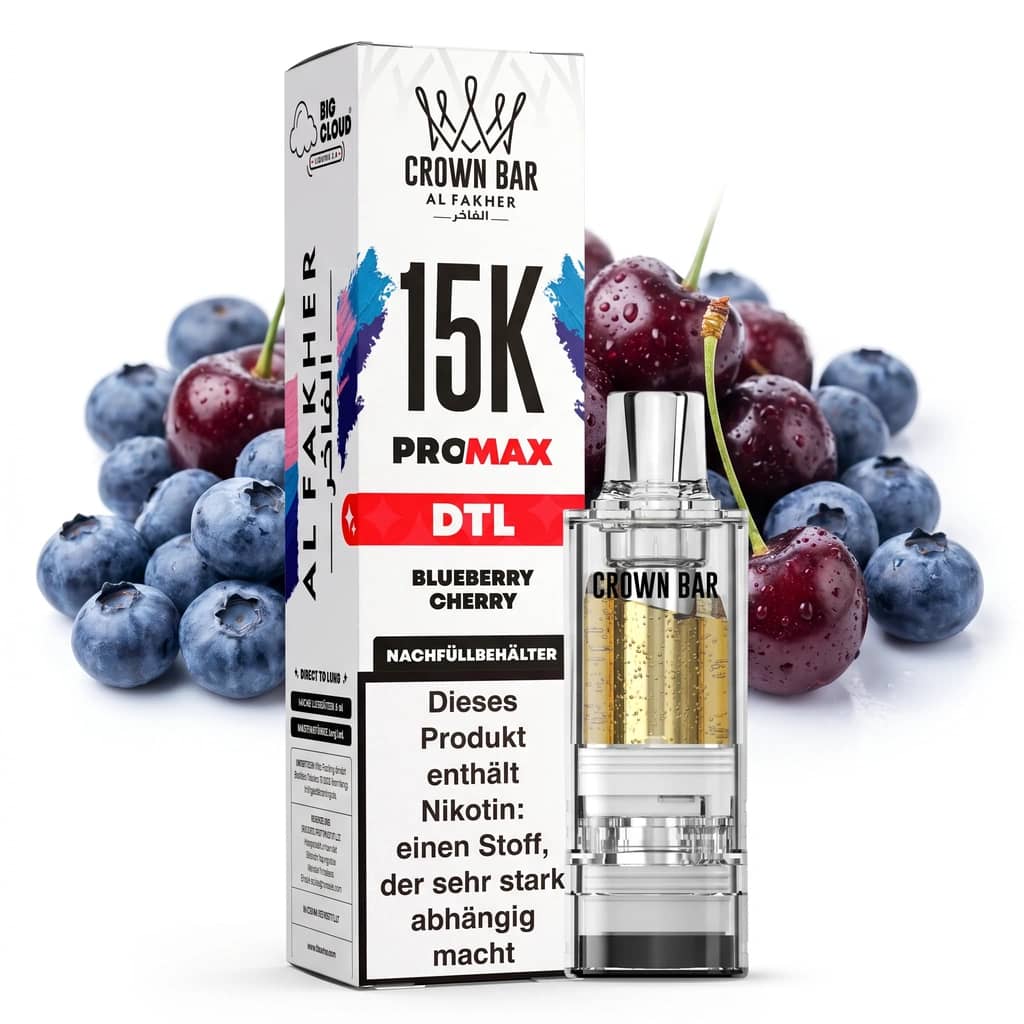 ALFAKHER CROWN BAR 15K PRO MAX - BLUEBERRY CHERRY – POD