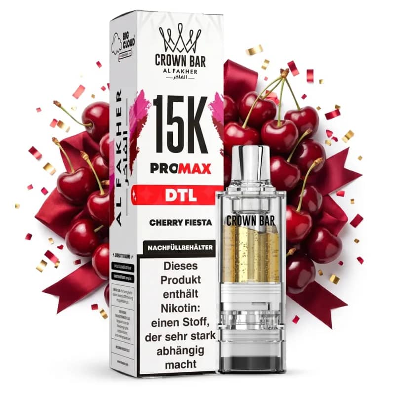 ALFAKHER CROWN BAR 15K PRO MAX - CHERRY FIESTA – POD