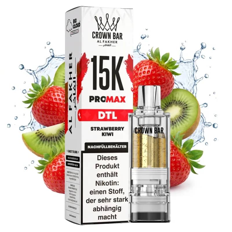 ALFAKHER CROWN BAR 15K PRO MAX - STRAWBERRY KIWI – POD