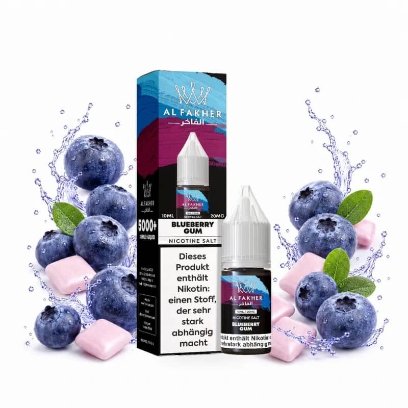 Alfakher Nikotinsalz Liquid 20mg 10ml – Blueberry Gum
