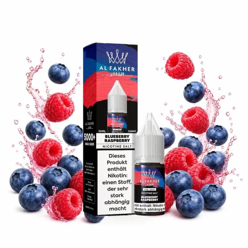 Alfakher Nikotinsalz Liquid 20mg 10ml – Blueberry Raspberry