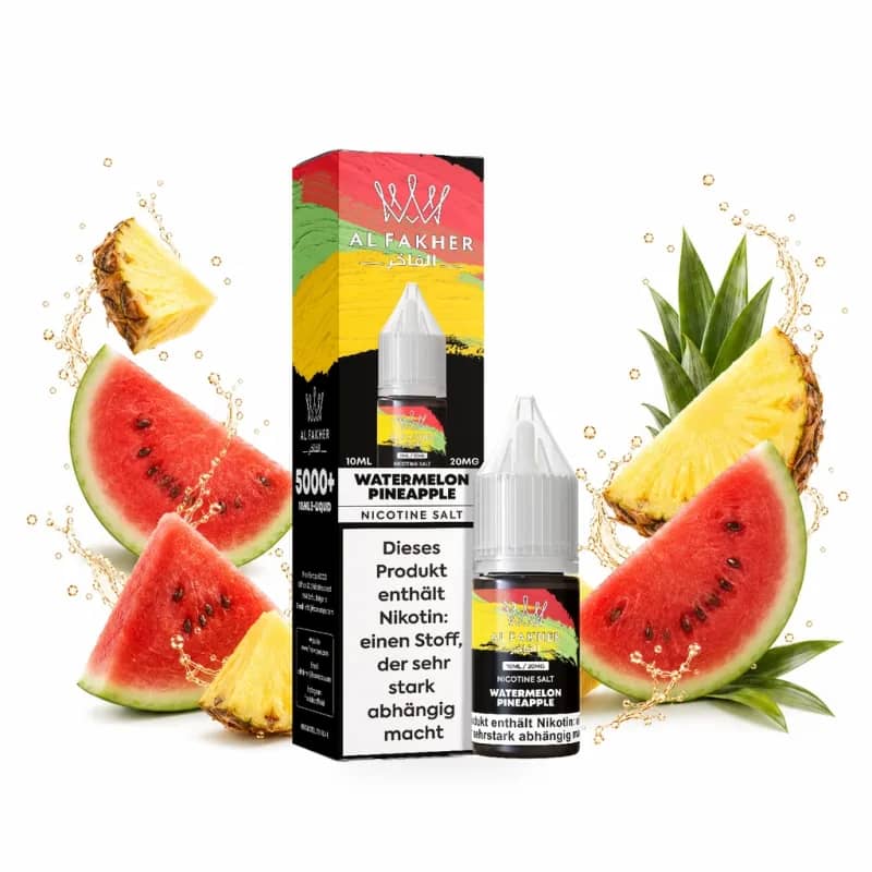 Alfakher Nikotinsalz Liquid 20mg 10ml – Watermelon Pineapple