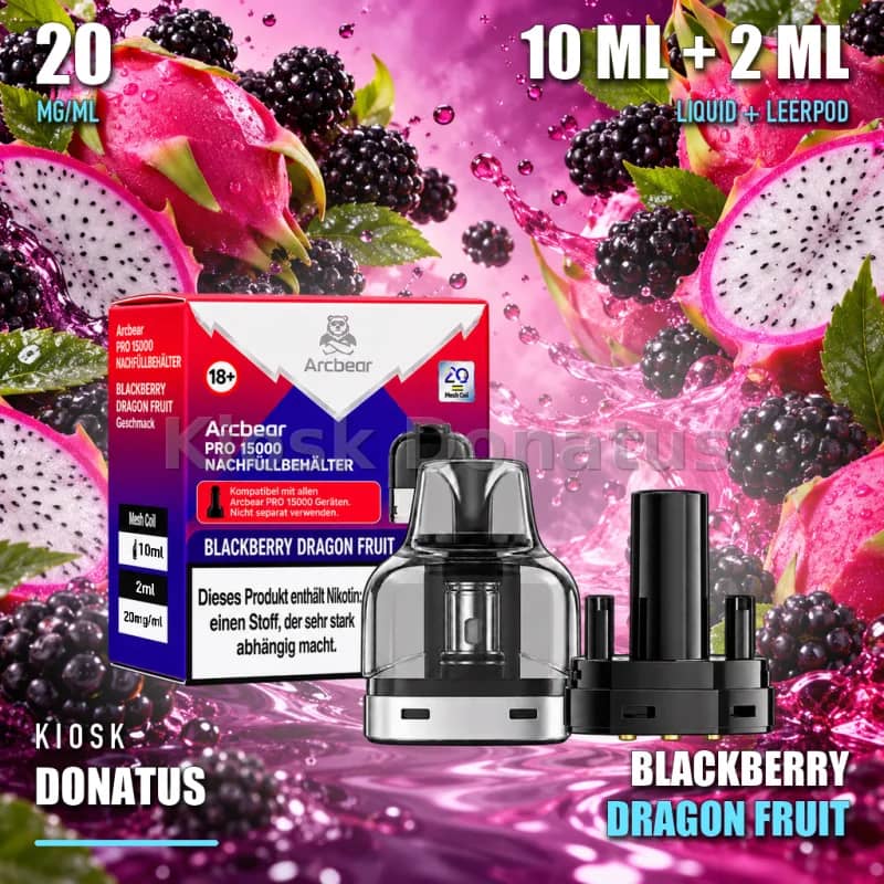 Arcbear 15K Pro Liquid Pod - Blackberry Dragon Fruit