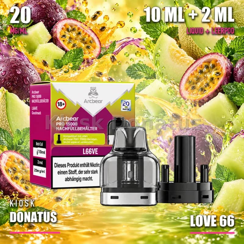 Arcbear 15K Pro Liquid Pod - L66VE