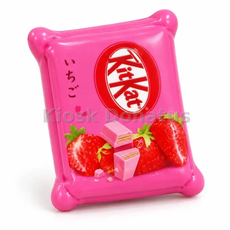 Candy Squishy Erdbeer-Riegel-Tüte Pink, 1 Stück