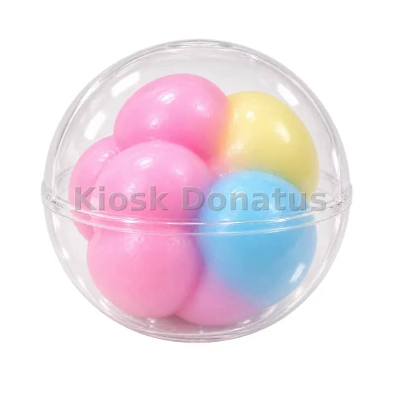 Crispy Squishy Kugelball Rosa-Blau-Gelb, 1 Stück