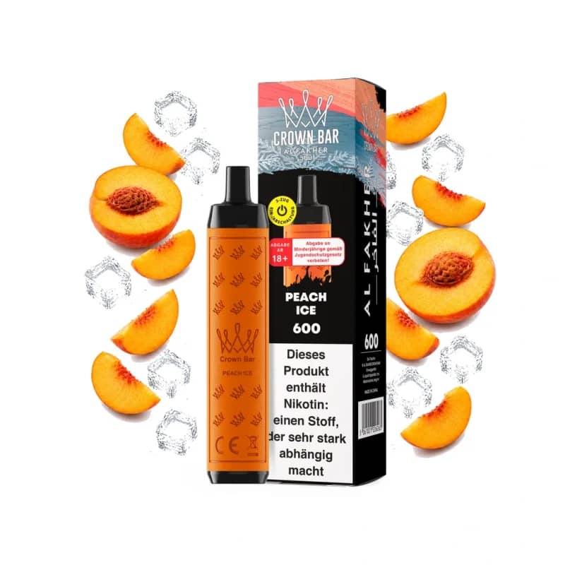 Crown Bar Alfakher 600 - Peach Ice