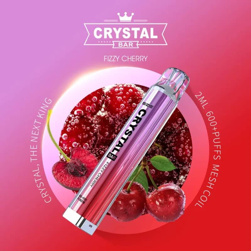 Crystal Bar – Einweg E-Shisha 600 Züge - Fizzy Cherry
