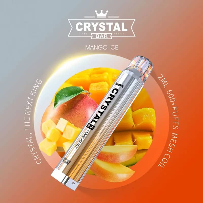 Crystal Bar – Einweg E-Shisha 600 Züge - Mango Ice