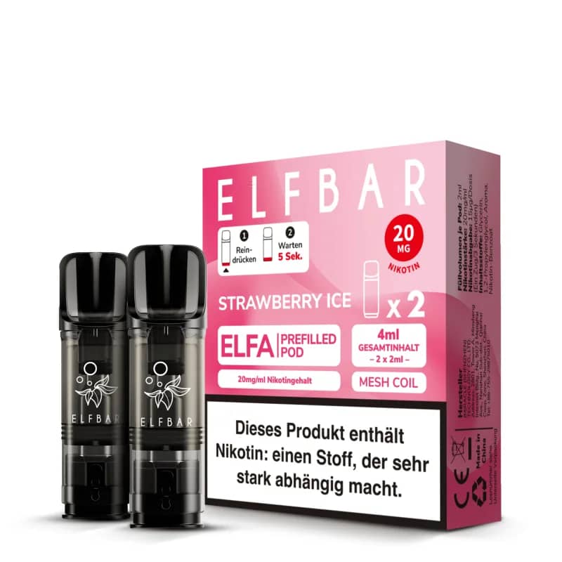 Elfbar Elfa 2x 600 Strawberry Ice