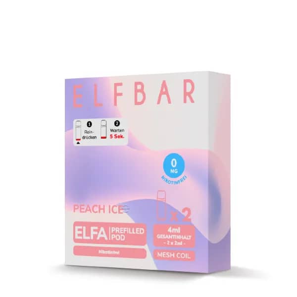 Elfbar Elfa 2x 600 Züge Peach Ice / Juicy Peach 0mg