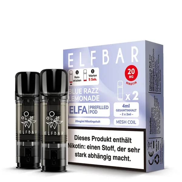 Elfbar Elfa Blue Razz Lemonade 2x Pods 600 Züge