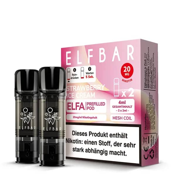 Elfbar Elfa Strawberry Ice Cream 2x Pods 600 Züge