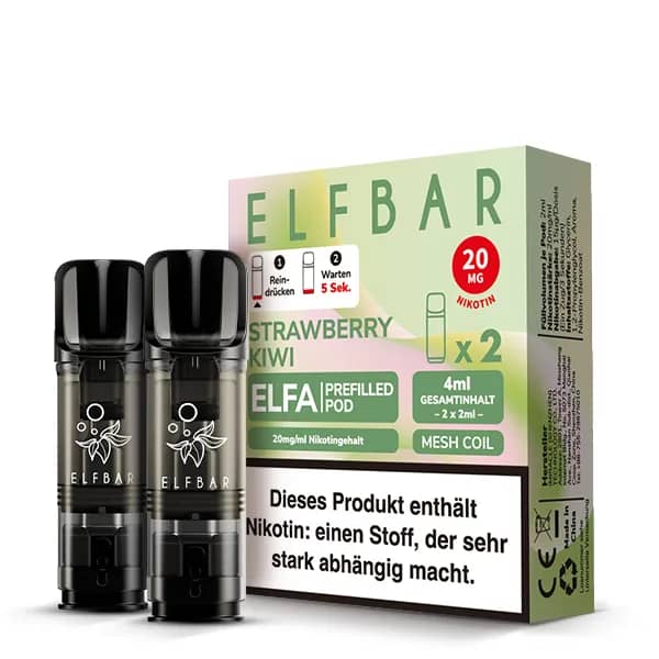 Elfbar Elfa Strawberry Kiwi 2x Pods 600 Züge