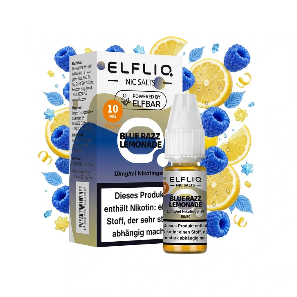 Elf Bar ElfLiq Blue Razz Lemonade 10mg Liquid – 10 ml