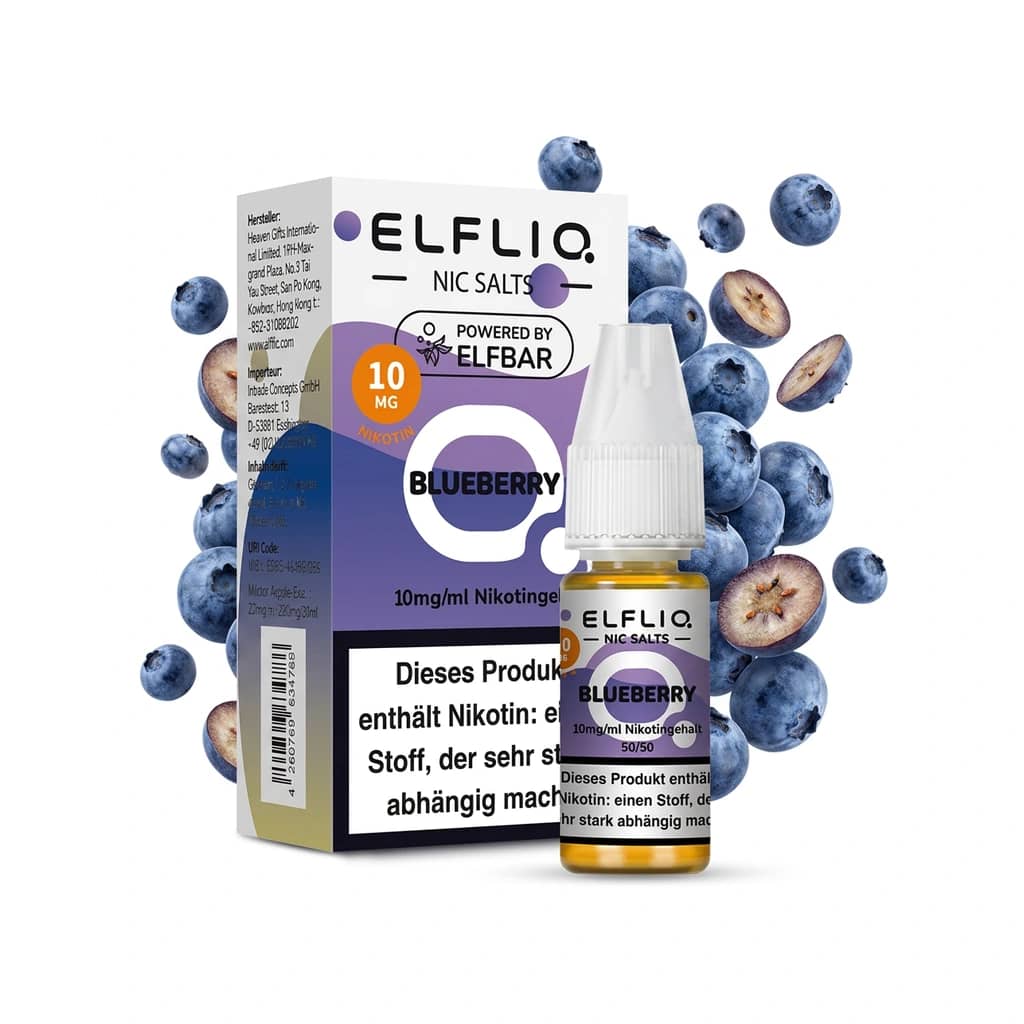 Elf Bar ElfLiq Blueberry 10mg Liquid – 10 ml