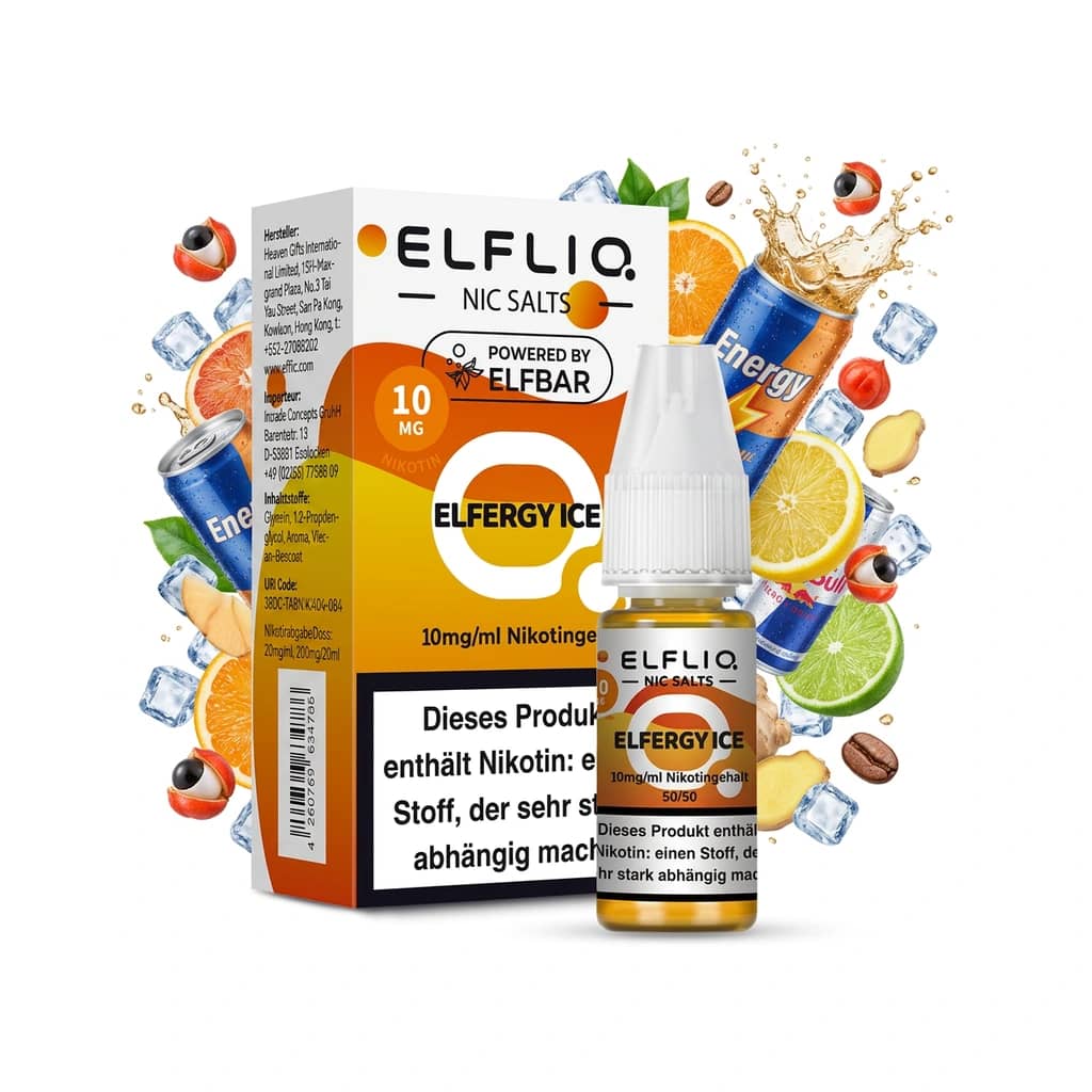 Elf Bar ElfLiq Elfergy Ice 10mg Liquid – 10 ml