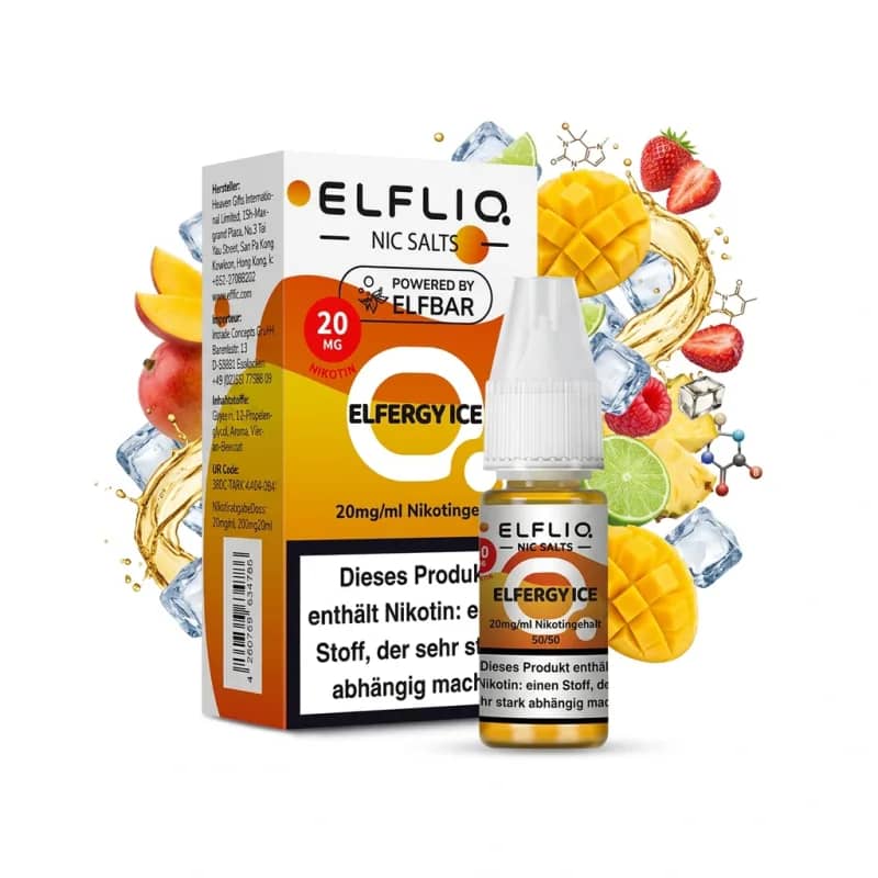 Elfbar ElfLiq Elfergy Ice 20mg Liquid – 10 ml