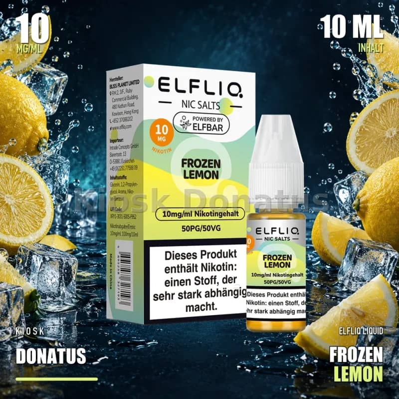 Elfbar ElfLiq Frozen Lemon 10mg Liquid - 10 ml