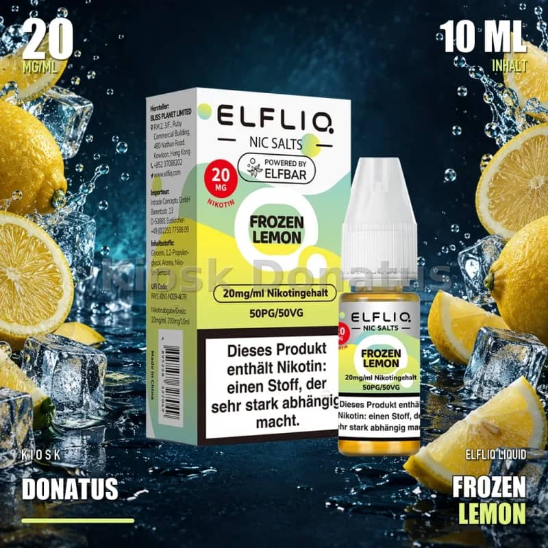 Elfbar ElfLiq Frozen Lemon 20mg Liquid - 10 ml