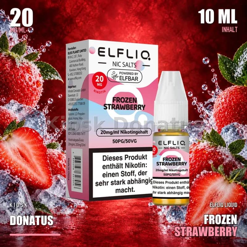 Elfbar ElfLiq Frozen Strawberry 20mg Liquid - 10 ml