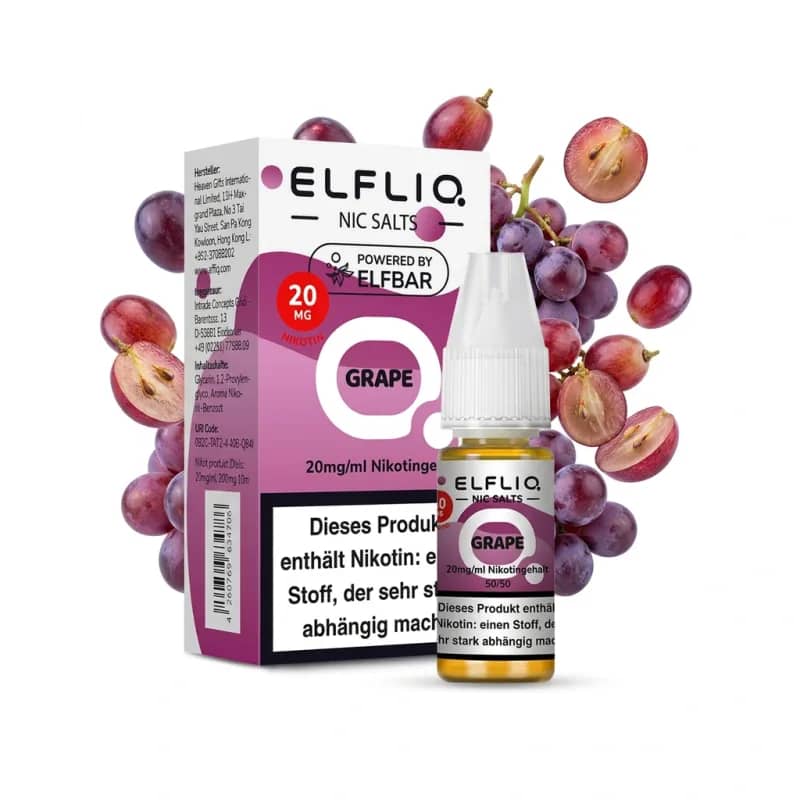 Elfbar ElfLiq Grape 20mg Liquid – 10 ml