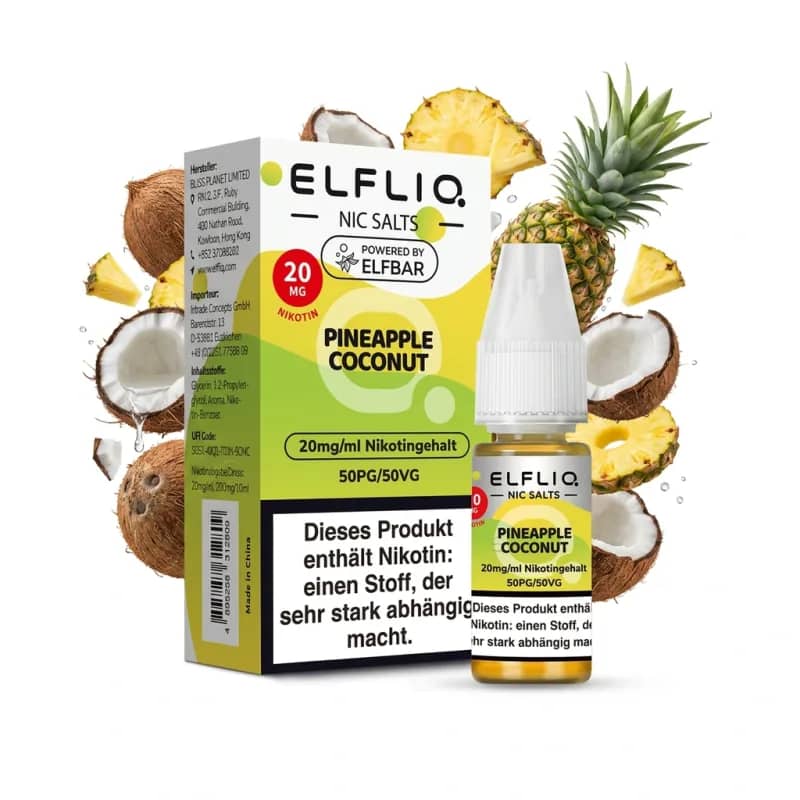 Elfbar ElfLiq Pineapple Coconut 20mg Liquid – 10 ml