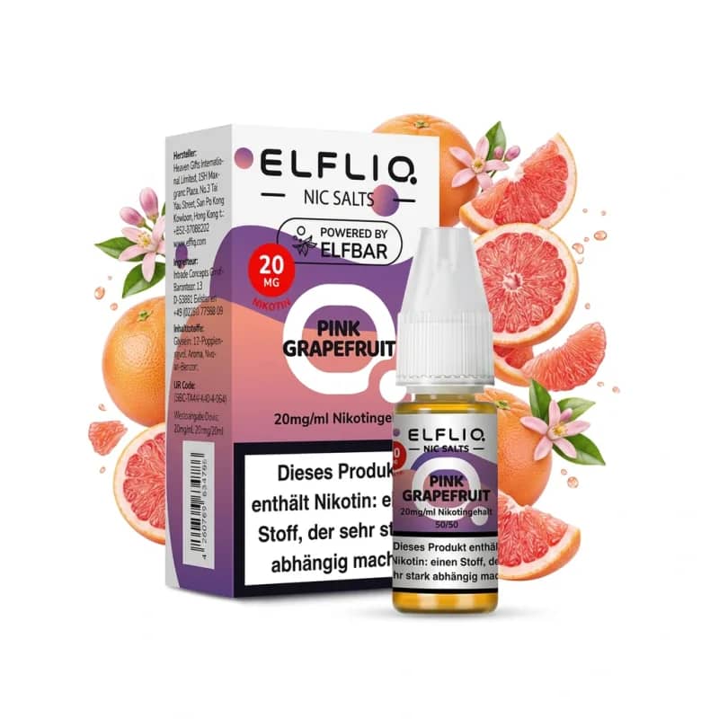 Elfbar ElfLiq Pink Grapefruit 20mg Liquid – 10 ml