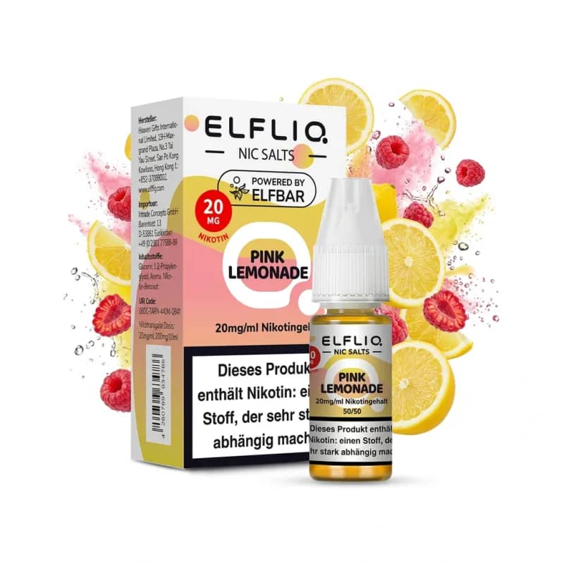 Elfbar ElfLiq Pink Lemonade 20mg Liquid – 10 ml