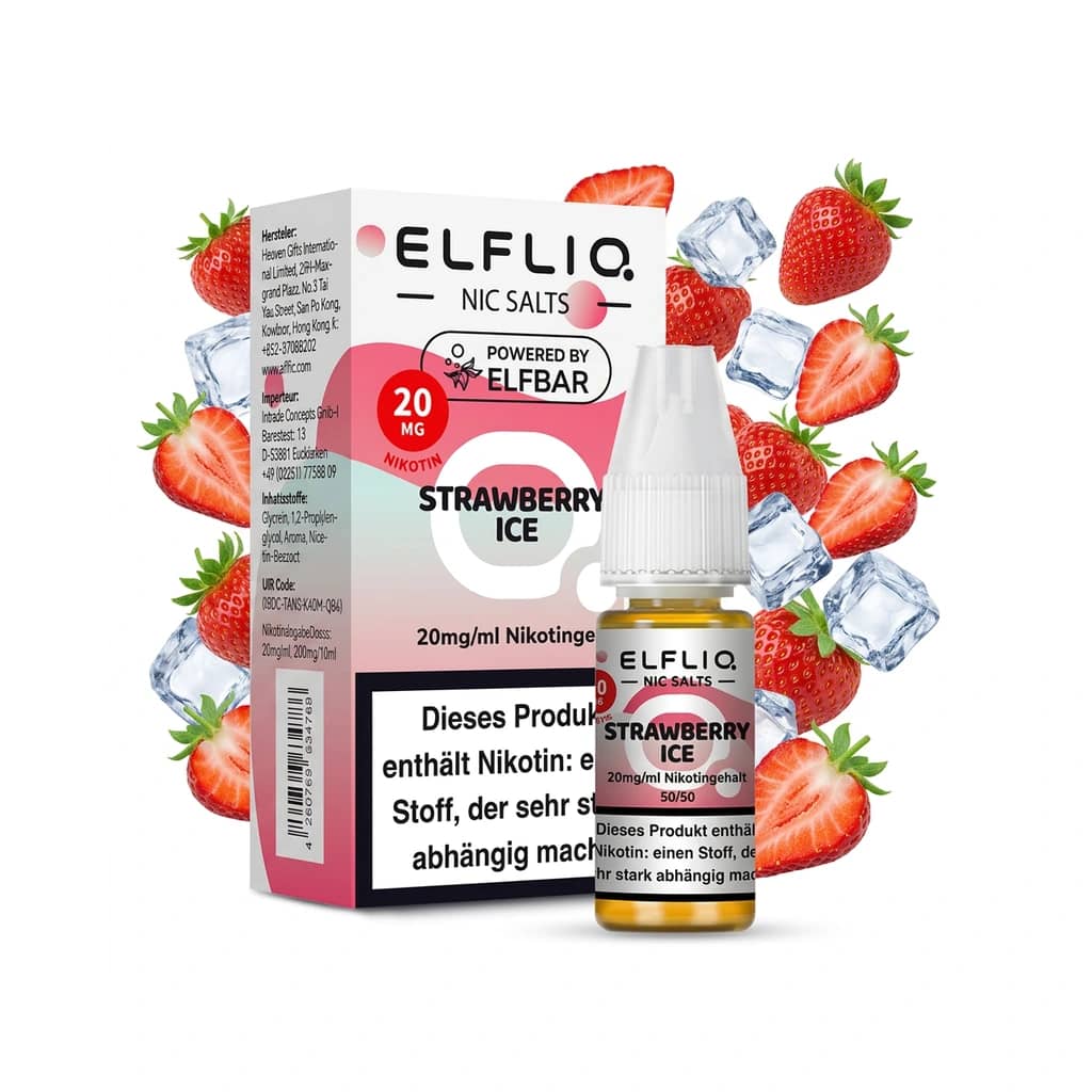 Elf Bar ElfLiq Strawberry Ice 20mg Liquid – 10 ml
