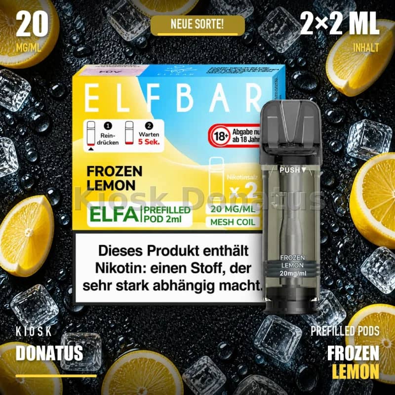 Elfbar Elfa Frozen Lemon Pods 20mg, 2er Pack