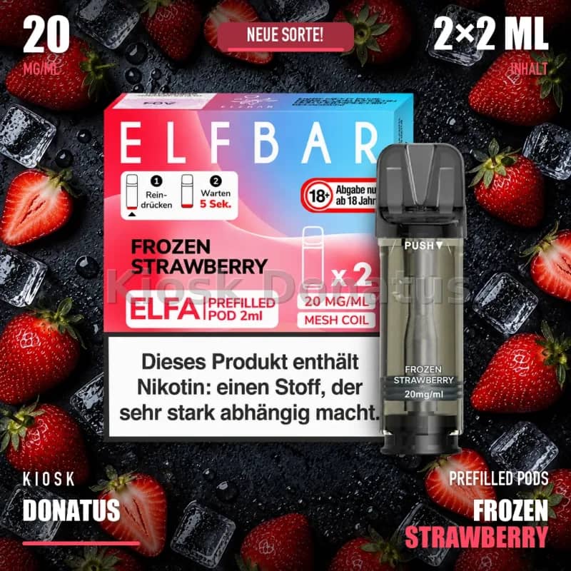 Elfbar Elfa Frozen Strawberry Pods 20mg, 2er Pack