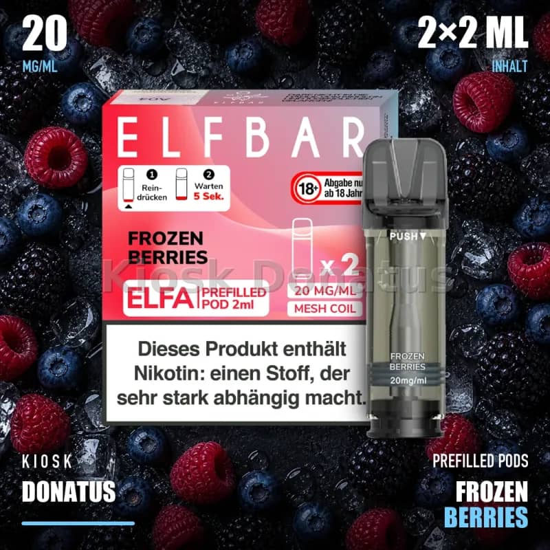 ELFBAR ELFA Prefilled Pods 2x2 ml – Frozen Berries – 20 mg/ml