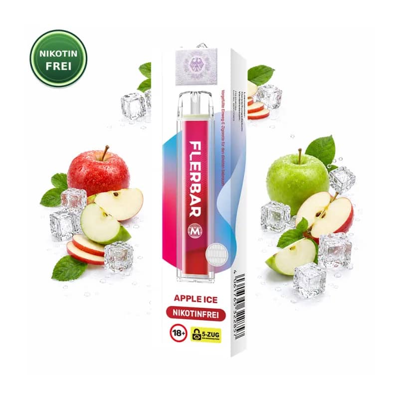 Flerbar M Nikotinfrei – Apple Ice – 0 mg Nikotin