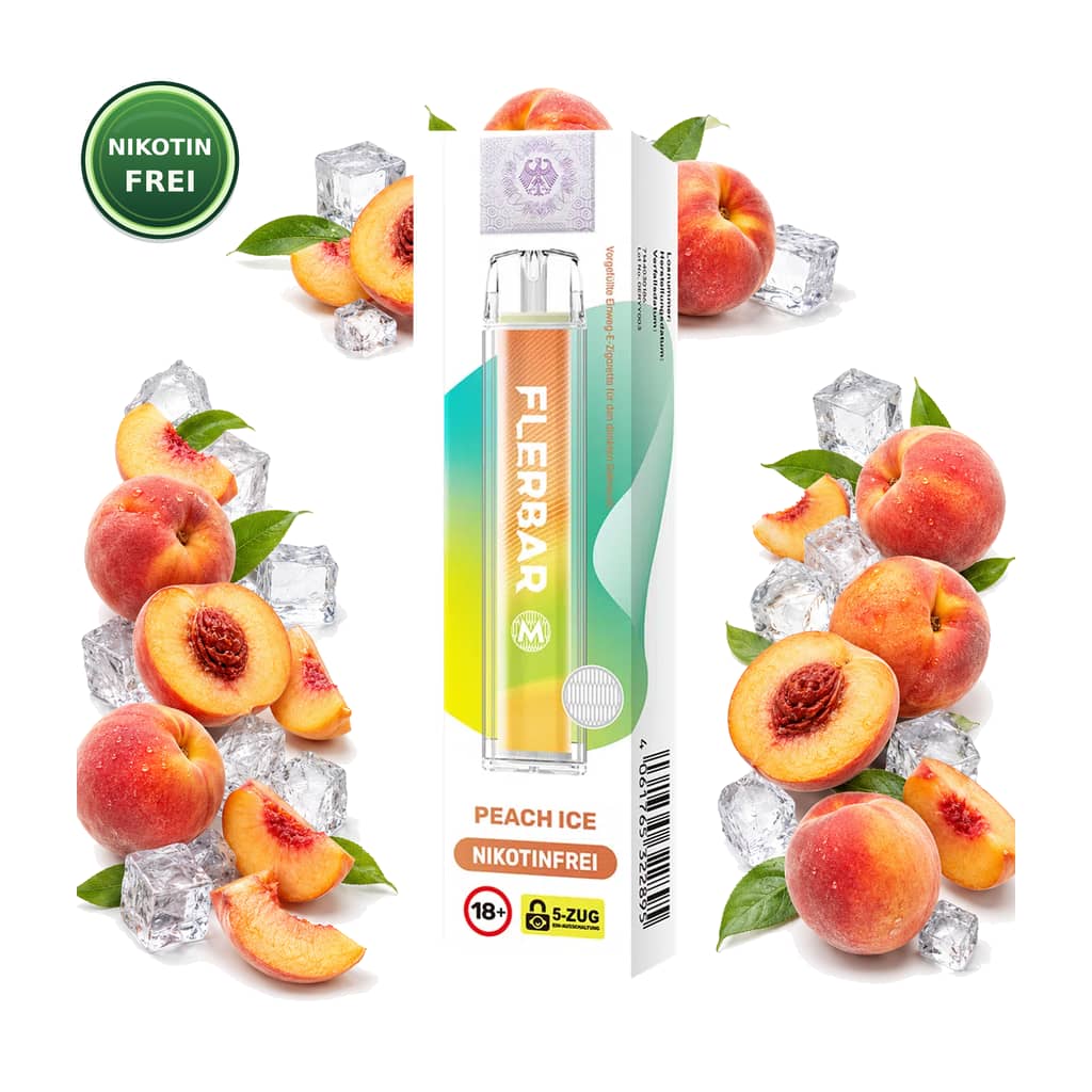 Flerbar M Nikotinfrei – Peach Ice – 0 mg Nikotin