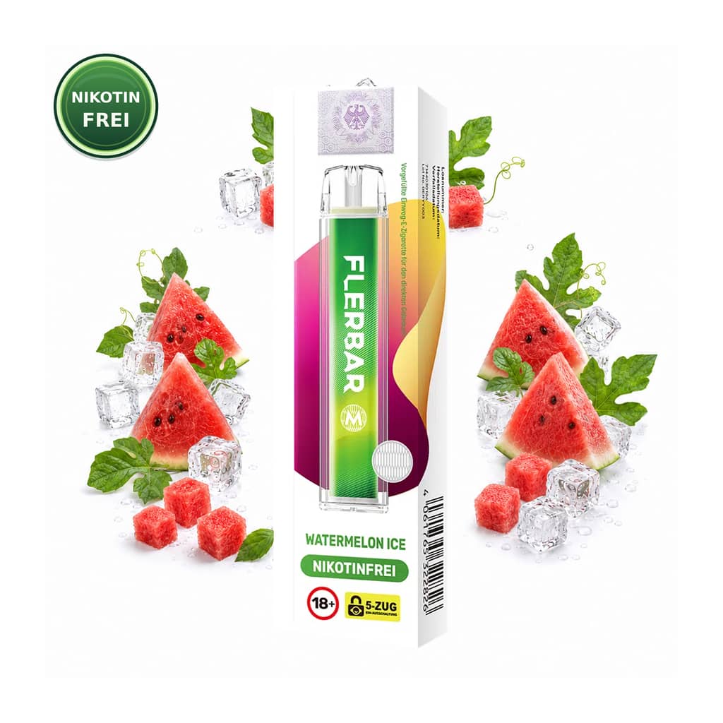 Flerbar M Nikotinfrei – Watermelon Ice – 0 mg Nikotin