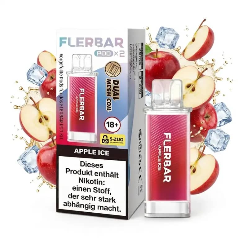 Flerbar Pod 2x 600 Züge Apple Ice