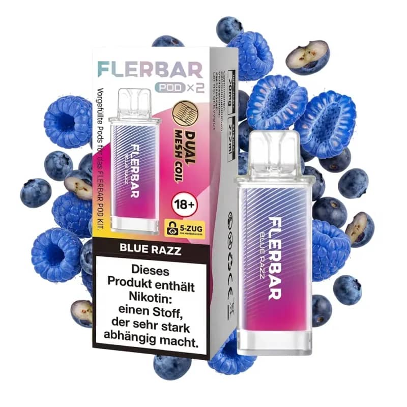Flerbar Pod 2x 600 Züge Blue Razz