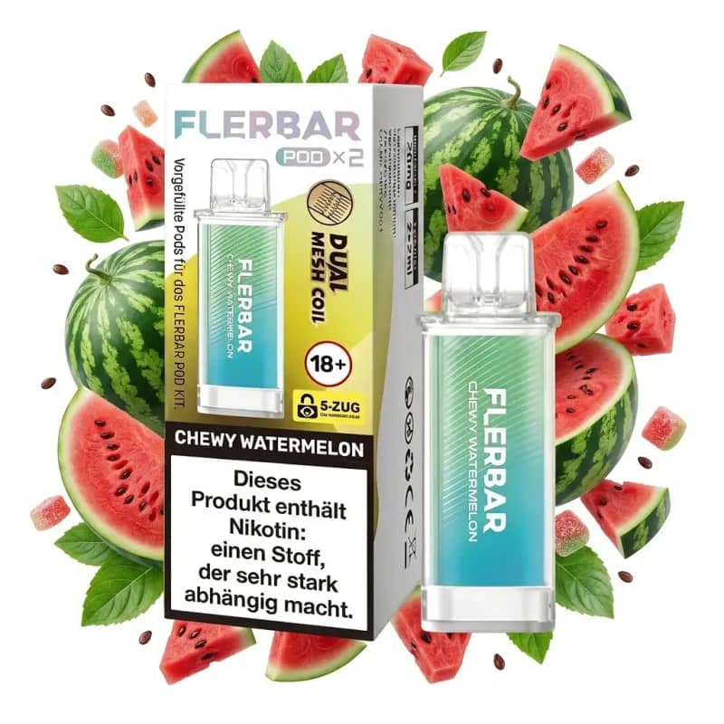 Flerbar Pod 2x 600 Züge Chewy Watermelon