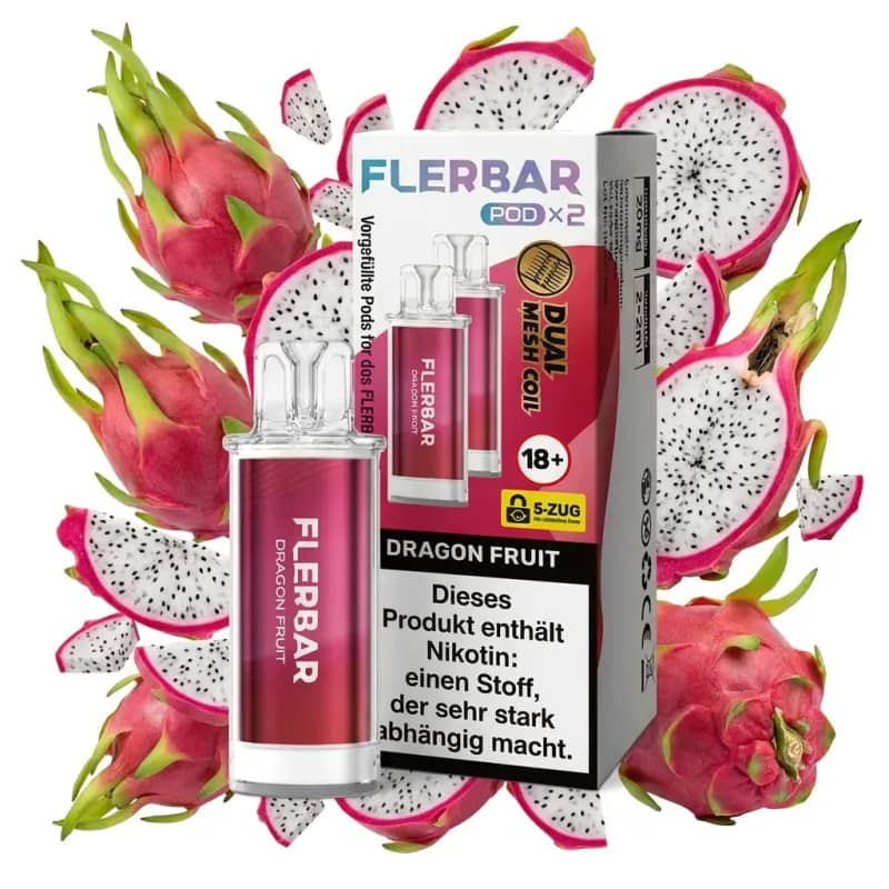 Flerbar Pod 2x 600 Züge Dragon Fruit