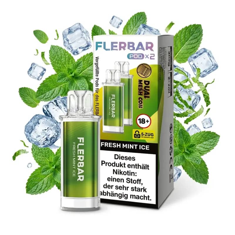 Flerbar Pod 2x 600 Züge Fresh Mint Ice