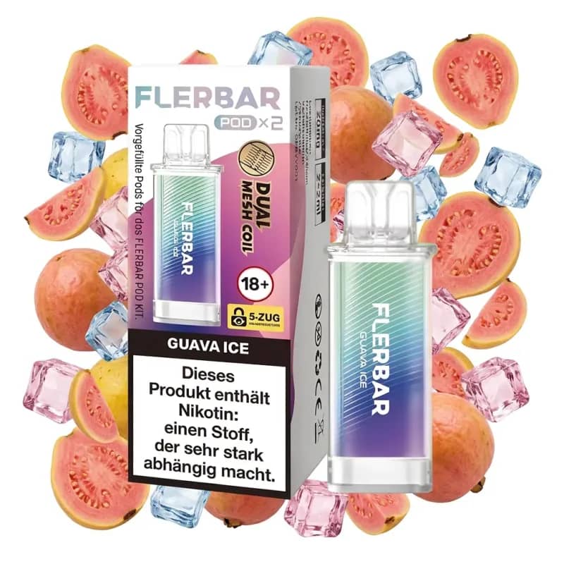 Flerbar Pod 2x 600 Züge Guave Ice