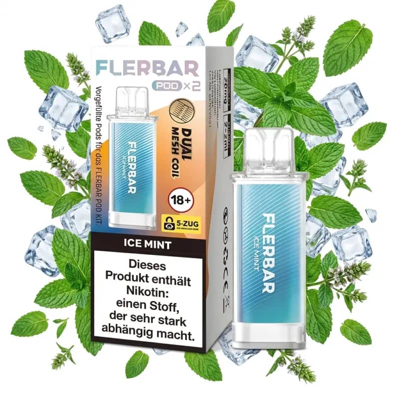Flerbar Pod 2x 600 Züge Ice Mint