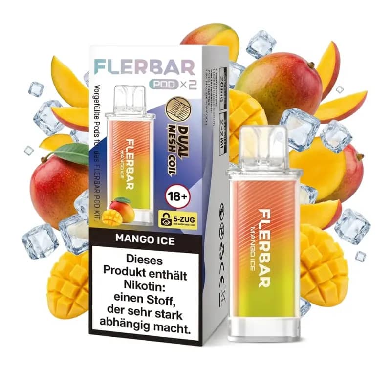 Flerbar Pod 2x 600 Züge Mango Ice