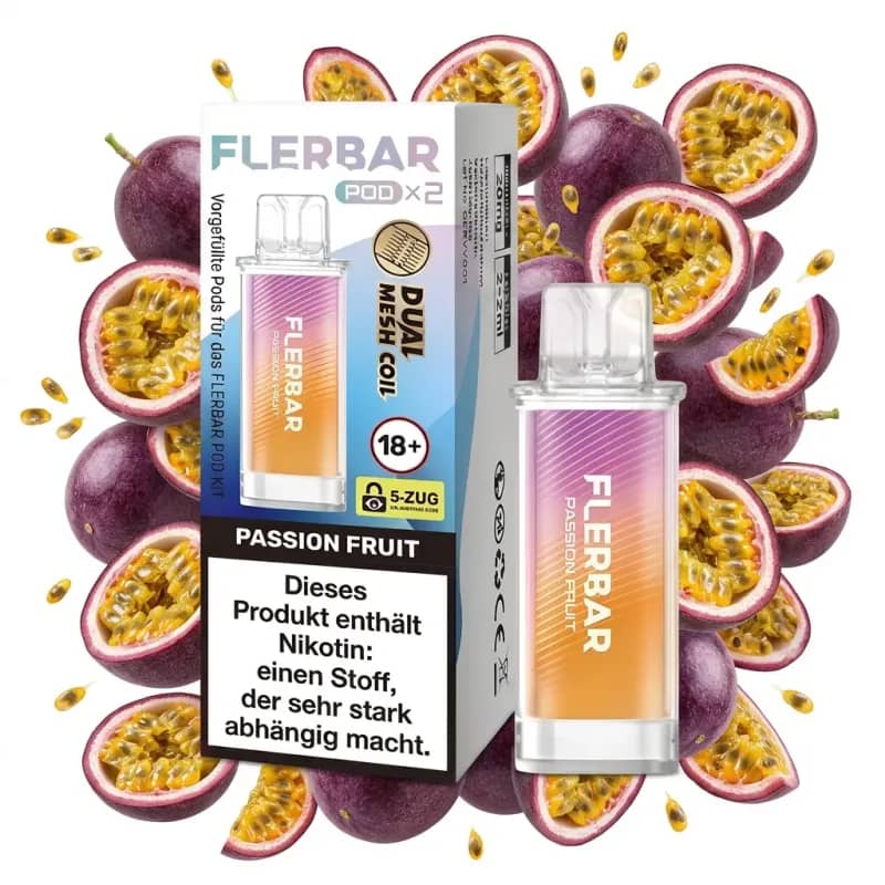 Flerbar Pod 2x 600 Züge Passion Fruit